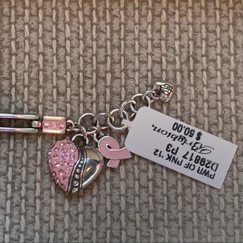 Brighton -Power of Pink ‘12 Bracelet w/heart charm - Picture 2 of 5